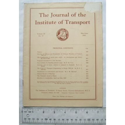 1947 Journal of Institute of Transport Vol. 22, No.12