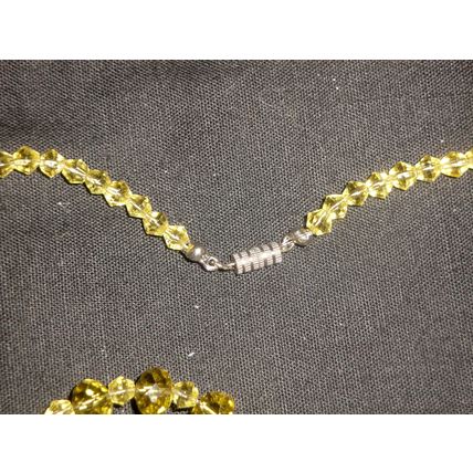 18" citrus yellow green necklace screw fitting
