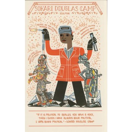 Sokari Douglas Camp London Political Henry Moore Artist Postcard