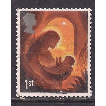 GB 2019 QE2 1st Christmas Mary & Baby Jesus used SG 4284 ( G568 )