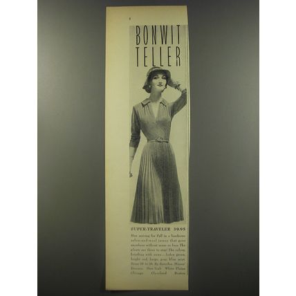 1956 Bonwit Teller Dress Advertisement - Super-Traveler