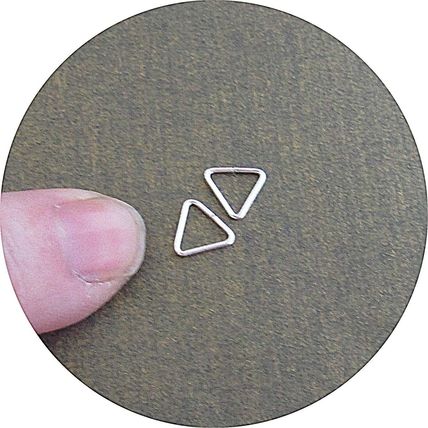925 Sterling Silver 8 x 8mm Triangle Charm Pendant Bead Holder High Quality C5