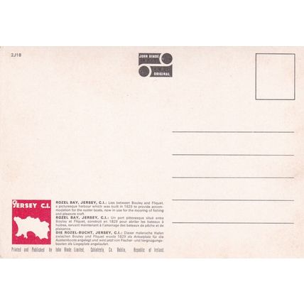Rozel Bay Jersey Postcard unused VGC
