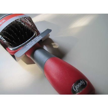 Goody So Sleek Finishing Hair Brush Stiff Metal Bristles Wire Cushion Fast Dry