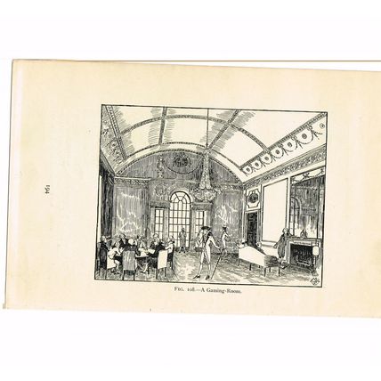 GAMING ROOM, BOOK ILLUSTRATION, c1919