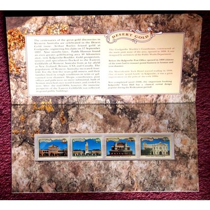 Australia 1992 Desert Gold set presentation card