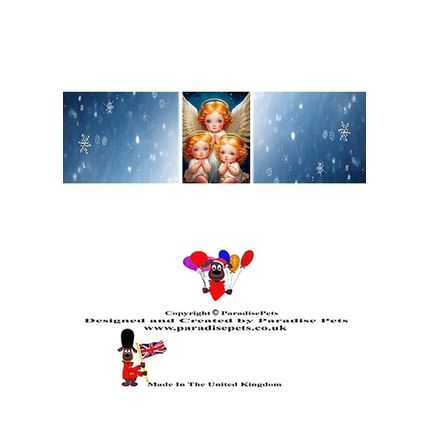 CLASSIC CUTE LITTLE GIRL CHERUB ANGLES PRAYING CHRISTMAS CARD
