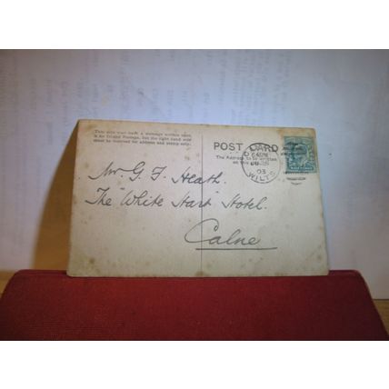 OFF HIS FEED, dog with toothache used antique postcard by C.W.Faulkner 1903 pm =