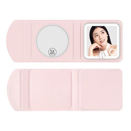PU Bifold Mirror Compact Powder – Stylish, Portable Makeup Compact with Dual Mir