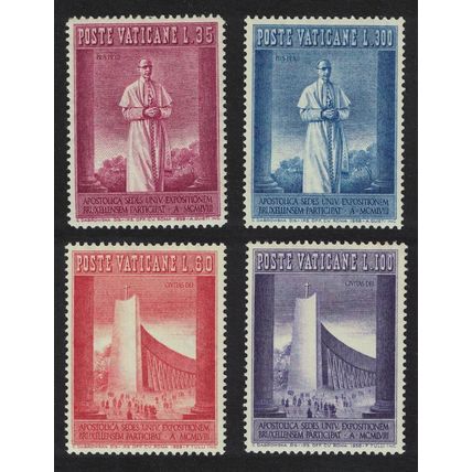 Vatican Brussels Intl Exhibition 4v 1958 MNH SG#271-274 Sc#239-242