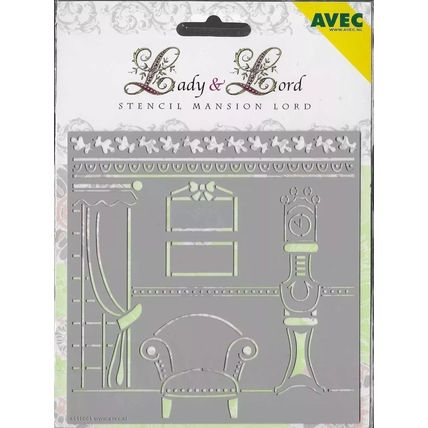 Lady & Lord. Stencil Mansion Lord. Embossing Cardmaking Scrapbooking Crafts