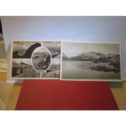 5 x cards IN AN ENVELOPE, by SNOWDON MOUNTAIN RAILWAY, WALES vintage postcard =