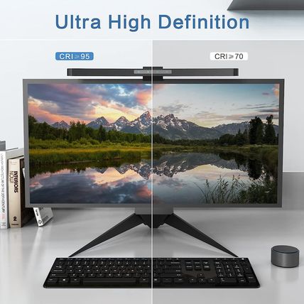 ONWAY Curved Monitor Light Bar with Wireless Remote, Auto-Dimming and Camera Bas