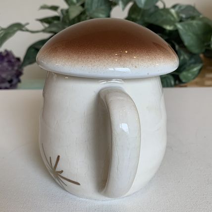 Atomic Starburst Mug Cup W Mushroom Lid Chrissy Teigen Stoneware Coffee Tea 18oz