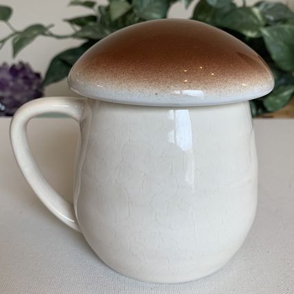 Atomic Starburst Mug Cup W Mushroom Lid Chrissy Teigen Stoneware Coffee Tea 18oz
