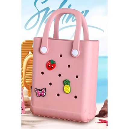 Apricot Pink Waterproof EVA Hollow Tote Bag