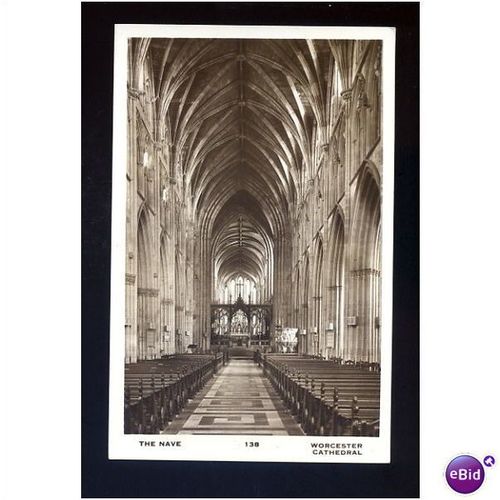 WORCESTER Cathedral Nave Postcard (138)