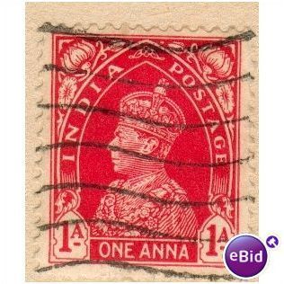 India 1937 - SG 250 - KGV1 1a red - used 4