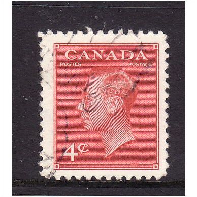CANADA 1949 4c CARMINE LAKE SG 417 FINE USED #2