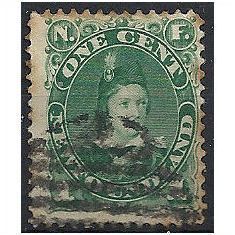Newfoundland 1888 SG50 1c Blue-Green Good+ Used .. .