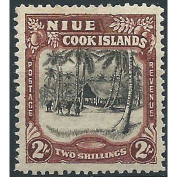Niue 1938 SG76 2/- Black & Red-Brown Mounted Mint ....