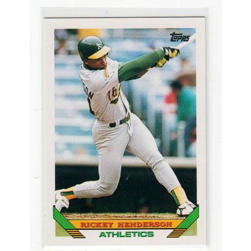 1993 Topps Rickey Henderson baseball card #750 –HOF- Athletics