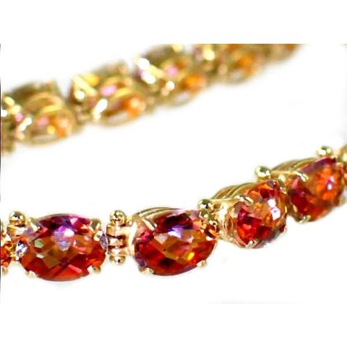 Twilight Fire Topaz, 10KY Gold Bracelet, B002