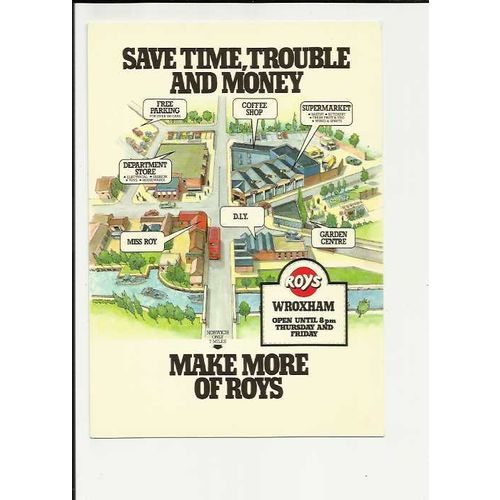 Advertising ROYS OF WROXHAM Postcard