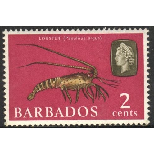 Barbados 1965 - SG323 - 2c brown yellow and mauve - Lobster - MH