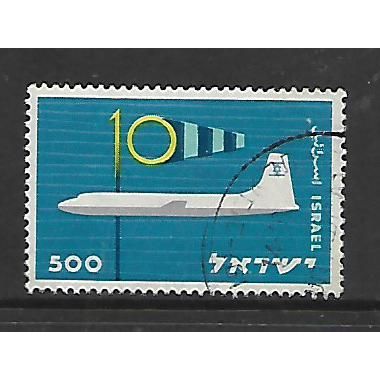 ISRAEL 1959 CIVIL AVIATION IN ISRAEL 500pr BLUE SG 165 FINE USED#
