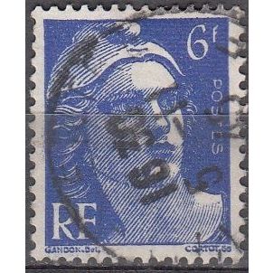 France 1945 Michel 693 O Cote (2008) 0.30 Euro Marianne de Gandon Cachet rond
