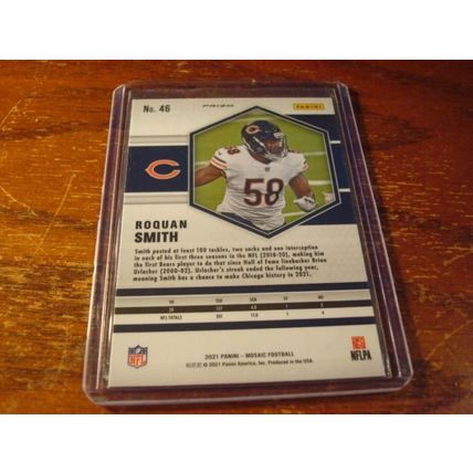 2021, Mosaic, Silver Disco Prizm, ROQUAN SMITH, Bears , #46