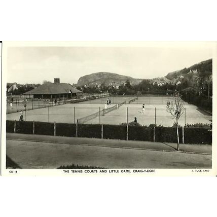 Wales CRAIG-Y-DON Tennis Courts Postcard (Tuck CD 16)