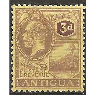 Antigua 1925 SG74 3d Purple/Yellow Mounted Mint .