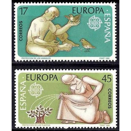 España. 1986. Mi # 2726 / 27. EUROPE Cept. Nature. Environment