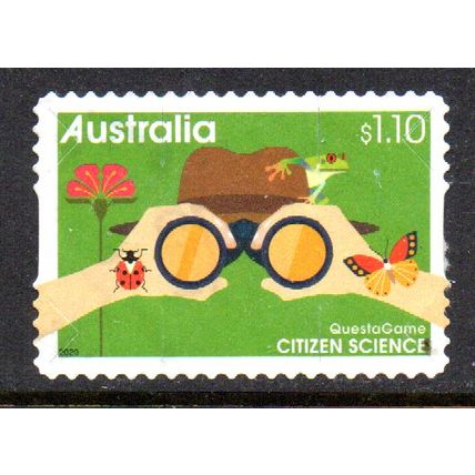 AUSTRALIA: 2020, $1.10 CITIZEN SCIENCE, QUESTAGAME, USED S/A STAMP. 617/40