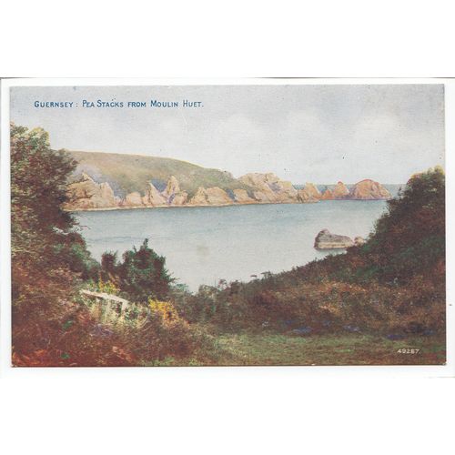 Pea Stacks from Moulin Huet Guernsey Postcard 49287