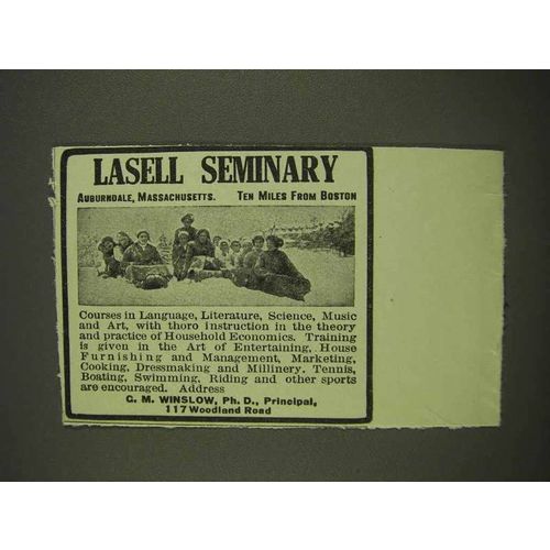 1913 Lasell Seminary Ad