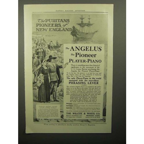 1913 Angelus Pioneer Player Piano Ad - Puritans
