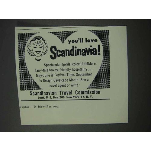 1959 Scandinavia Tourism Ad - You'll Love