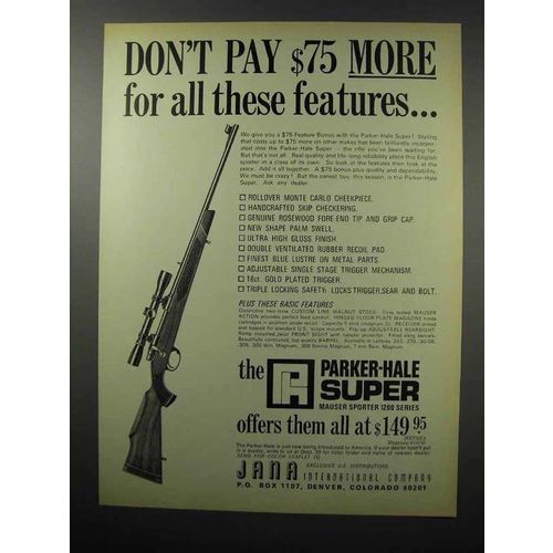 1968 Parker-Hale Mauser Sporter 1200 Rifle Ad