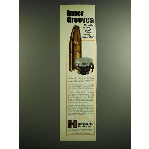 1972 Hornady Bullets Ad - Inner Grooves