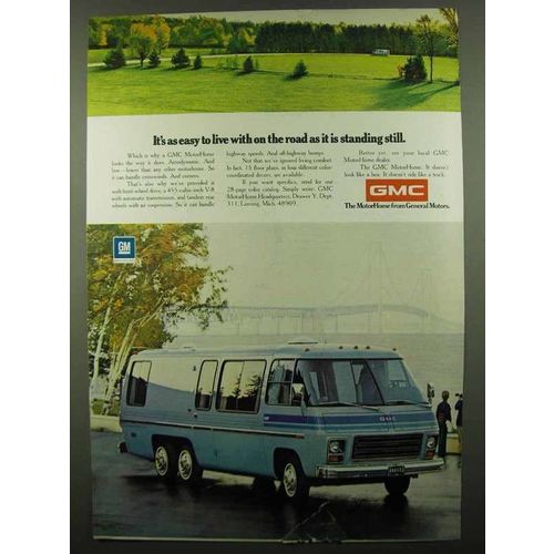 1974 GMC Motorhome Ad - Easy To Live With On the Road