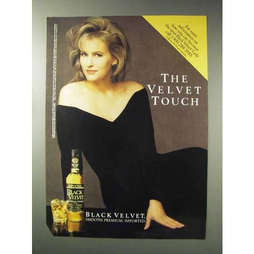 1992 Black Velvet Whisky Ad - The Velvet Touch