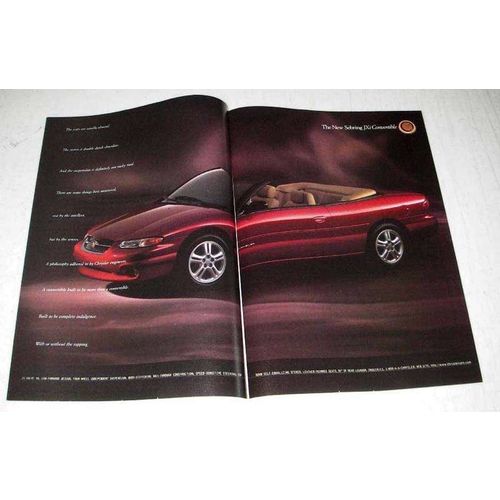 1996 Chrysler Sebring JXi Convertible Ad