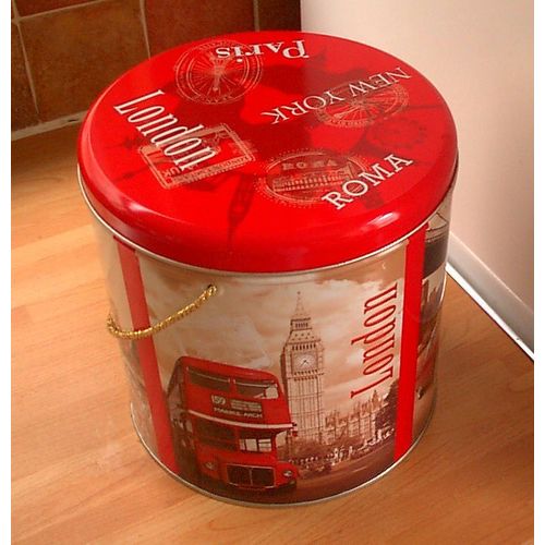 'FOUR CITIES' BISCUIT/CAKE TIN, shabby chic, retro