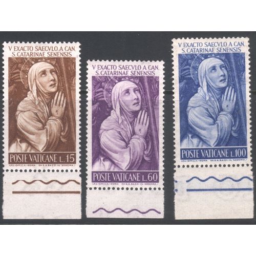 Vatican City 1962 - SG379/81 - St. Catherine (after 11 Sodoma (Bazzi) set - MNH