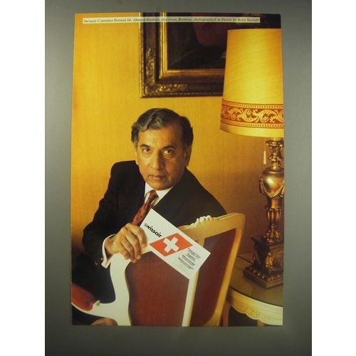 1990 SwissAir Airline Ad - Swissair Customer Portrait 66: Ahmed Ibrahim