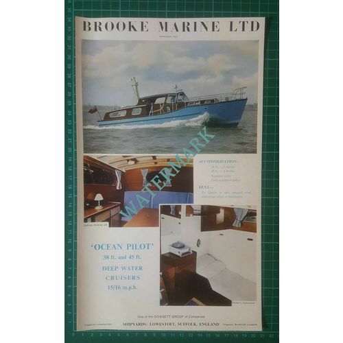 (X465) Brooke Marine Ltd Ocean Pilot ADVERT - c.1960 Clip