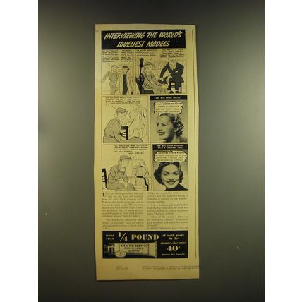 1937 Listerine Tooth Paste Ad - Interviewing the world's loveliest models